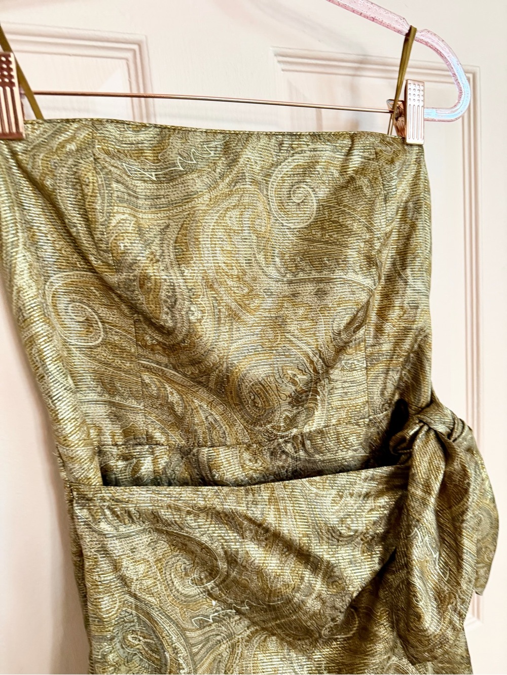 $5 SALE Vintage Linda Allard for Ellen Tracy gold silk dress - Picture 2 of 4